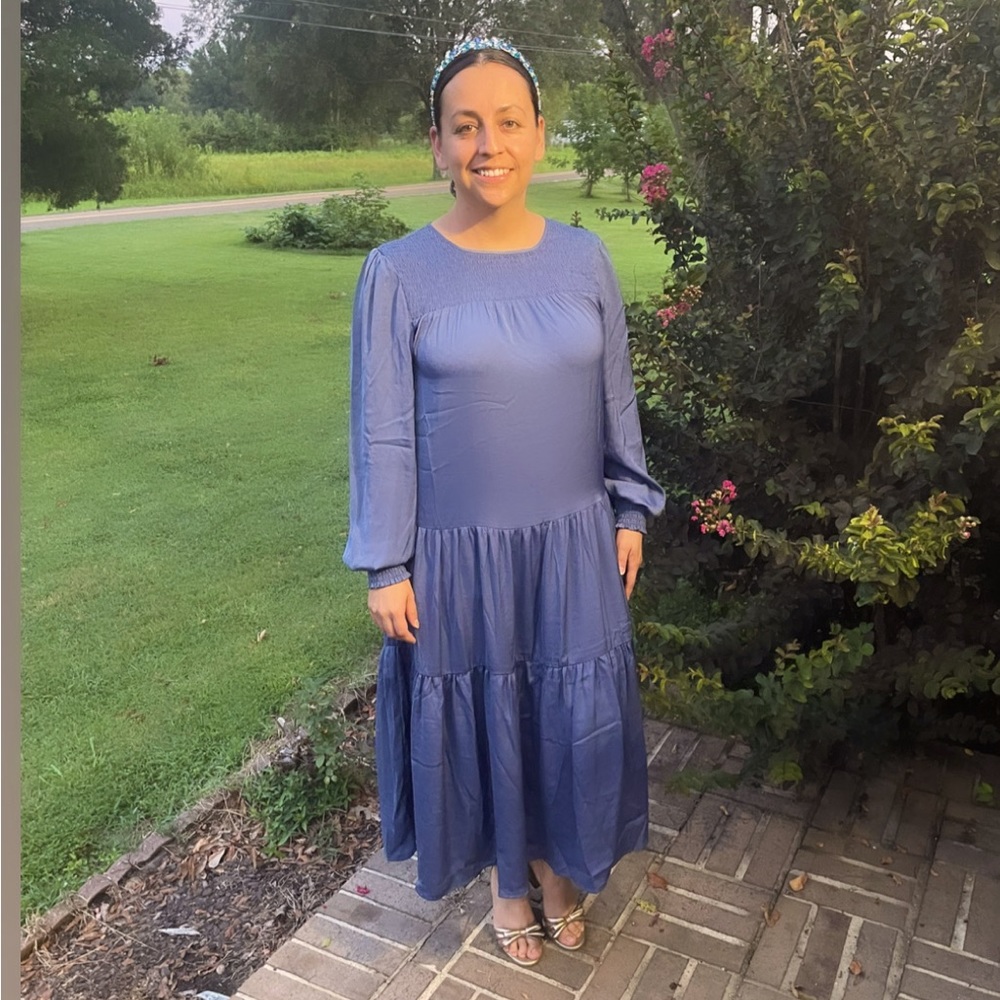 Dusty blue dress